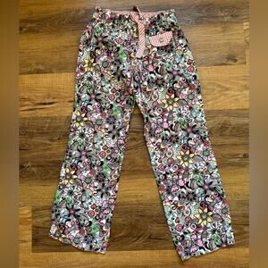 Old Navy Girls’ Flowered Pajama Pants Multi Elastic Waist Size L